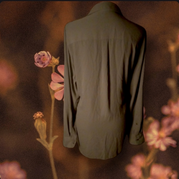 🌻Mossimo Olive Green Button Down Shirt|Plus Sz 2Xl - Picture 10 of 10